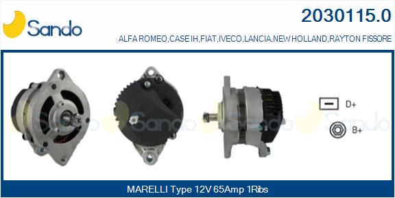 SANDO 2030115.0 Alternatore