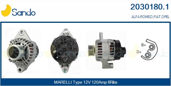 SANDO 2030180.1 Alternatore