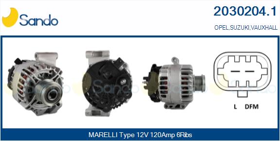 SANDO 2030204.1 Alternatore