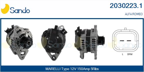 SANDO 2030223.1 Alternatore