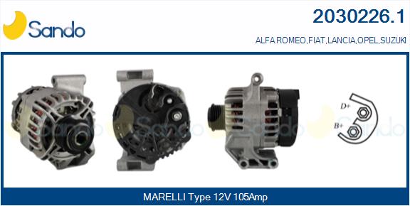 SANDO 2030226.1 Alternatore