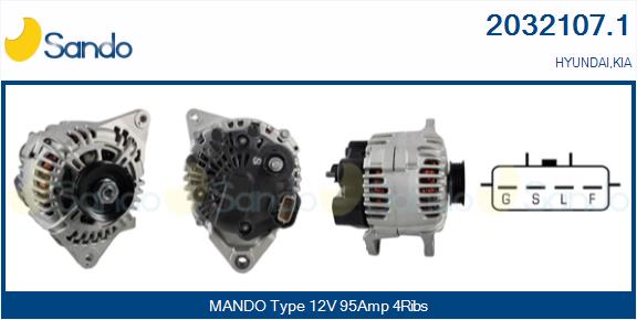 SANDO 2032107.1 Alternatore