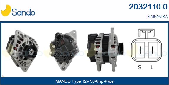 SANDO 2032110.0 Alternatore