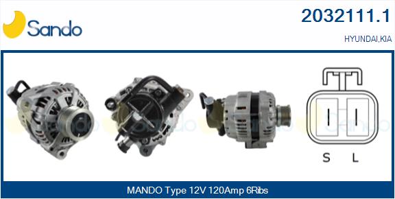 SANDO 2032111.1 Alternatore
