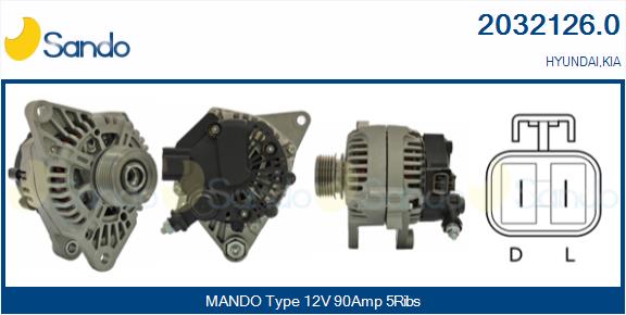 SANDO 2032126.0 Alternatore