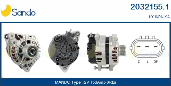 SANDO 2032155.1 Alternatore