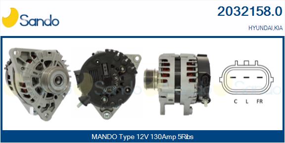 SANDO 2032158.0 Alternatore