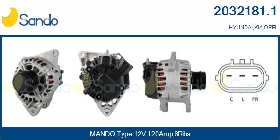 SANDO 2032181.1 Alternatore