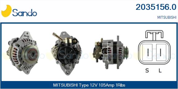 SANDO 2035156.0 Alternatore
