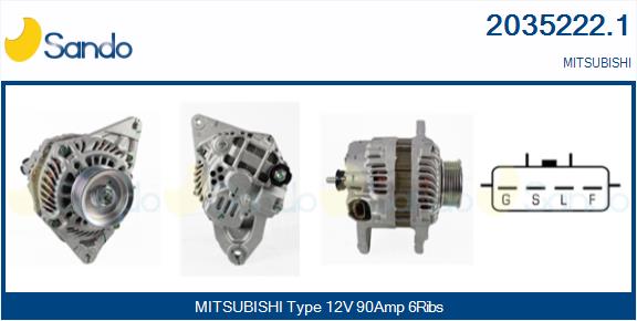 SANDO 2035222.1 Alternatore