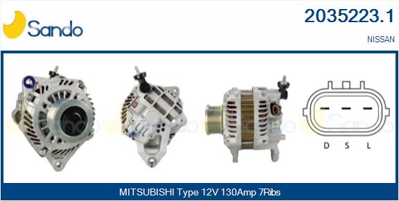 SANDO 2035223.1 Alternatore
