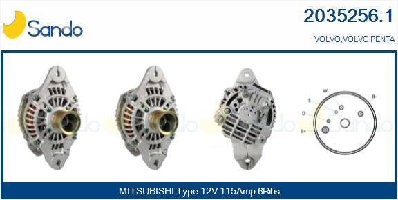 SANDO 2035256.1 Alternatore