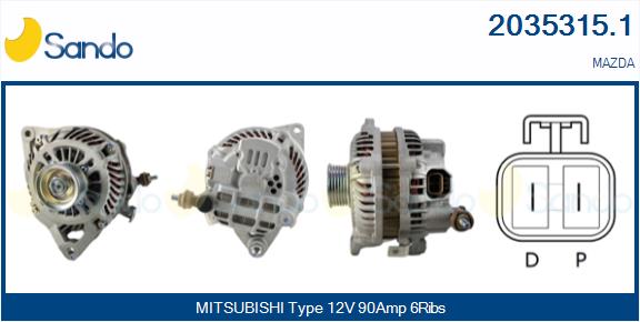 SANDO 2035315.1 Alternatore