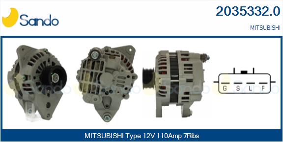 SANDO 2035332.0 Alternatore