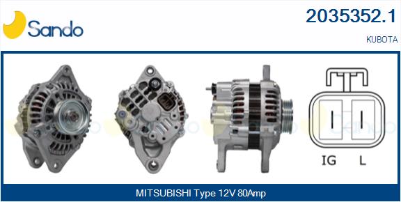 SANDO 2035352.1 Alternatore