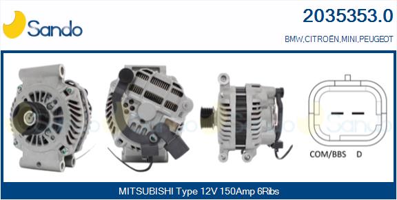 SANDO 2035353.0 Alternatore