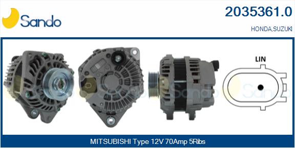 SANDO 2035361.0 Alternatore
