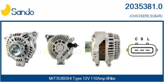 SANDO 2035381.0 Alternatore