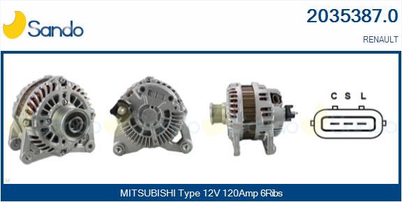SANDO 2035387.0 Alternatore