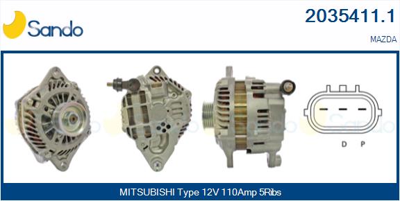 SANDO 2035411.1 Alternatore