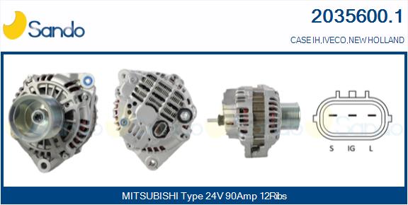 SANDO 2035600.1 Alternatore