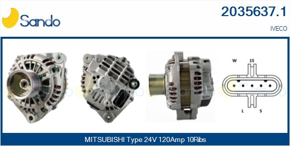 SANDO 2035637.1 Alternatore