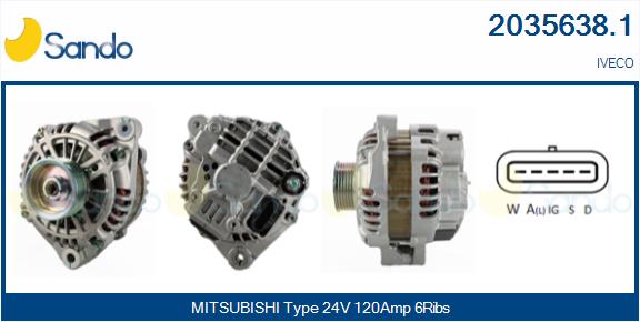 SANDO 2035638.1 Alternatore