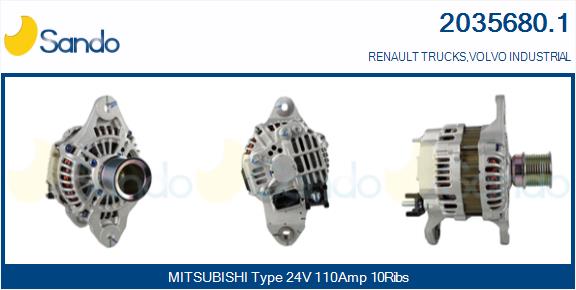 SANDO 2035680.1 Alternatore