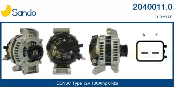 SANDO 2040011.0 Alternatore