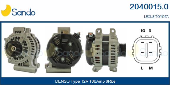 SANDO 2040015.0 Alternatore