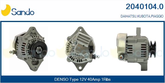 SANDO 2040104.0 Alternatore
