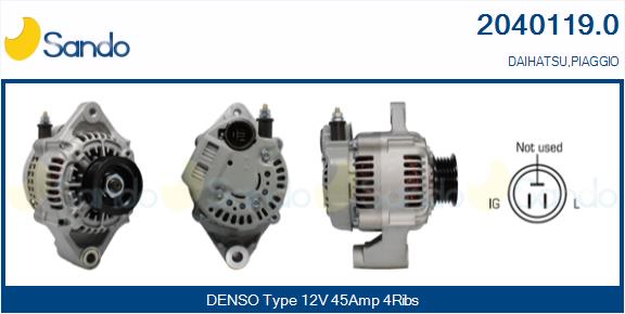 SANDO 2040119.0 Alternatore