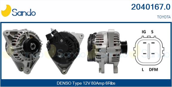 SANDO 2040167.0 Alternatore