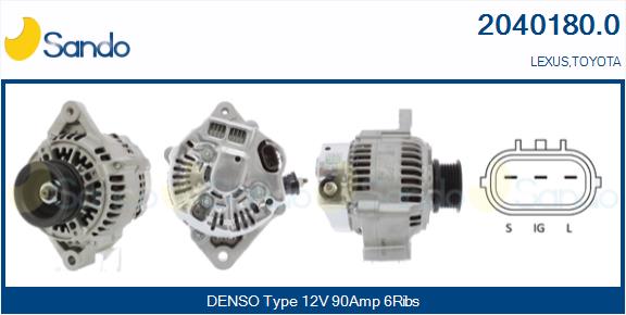 SANDO 2040180.0 Alternatore
