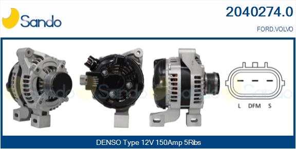 SANDO 2040274.0 Alternatore