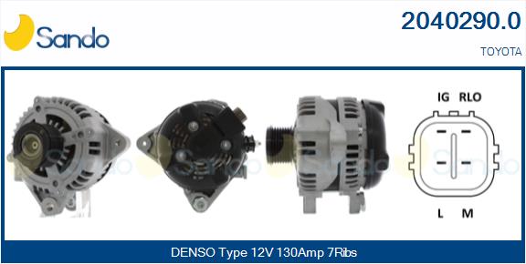 SANDO 2040290.0 Alternatore