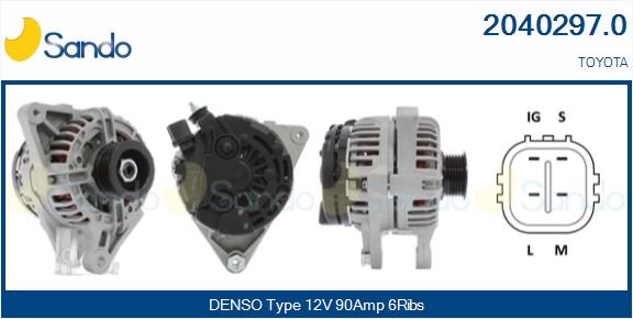 SANDO 2040297.0 Alternatore
