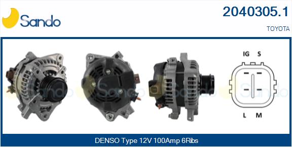 SANDO 2040305.1 Alternatore