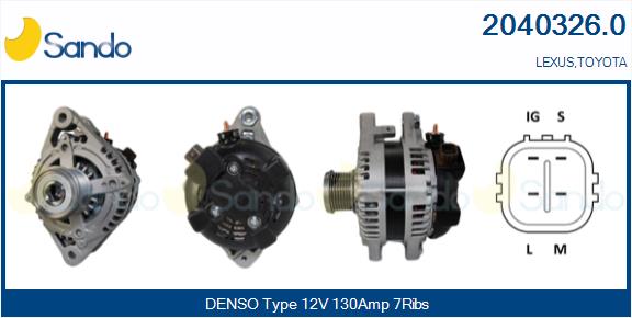 SANDO 2040326.0 Alternatore