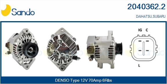 SANDO 2040362.2 Alternatore