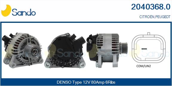 SANDO 2040368.0 Alternatore