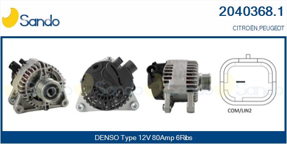 SANDO 2040368.1 Alternatore