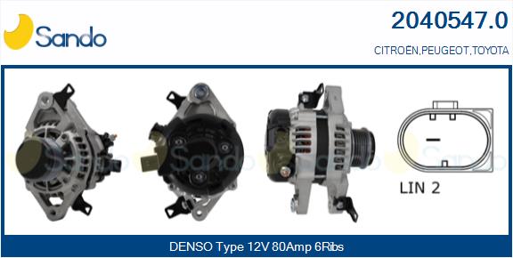SANDO 2040547.0 Alternatore