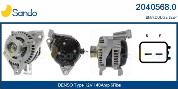 SANDO 2040568.0 Alternatore