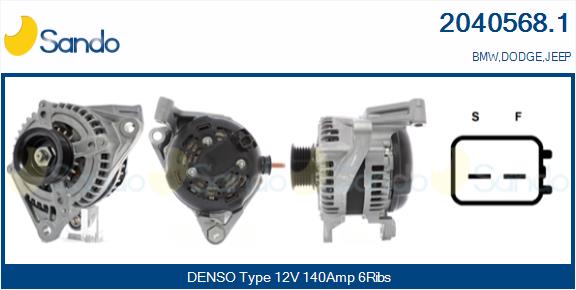 SANDO 2040568.1 Alternatore
