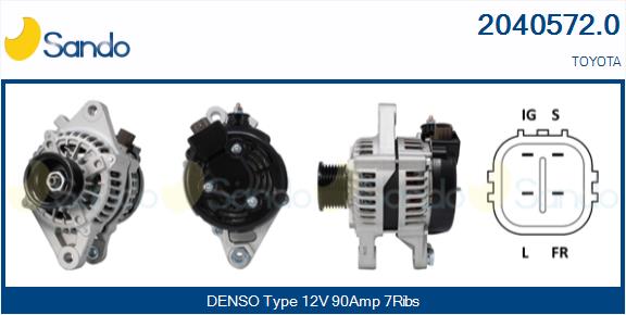 SANDO 2040572.0 Alternatore