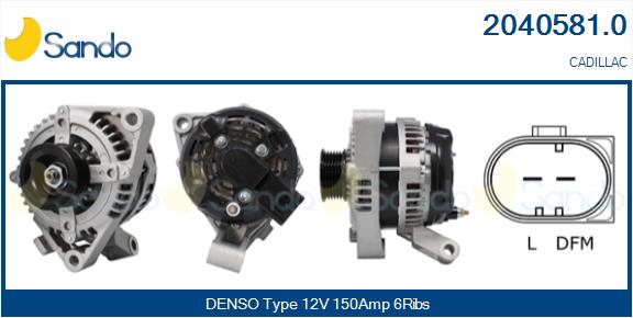 SANDO 2040581.0 Alternatore