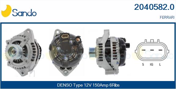 SANDO 2040582.0 Alternatore