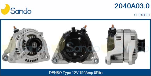 SANDO 2040A03.0 Alternatore