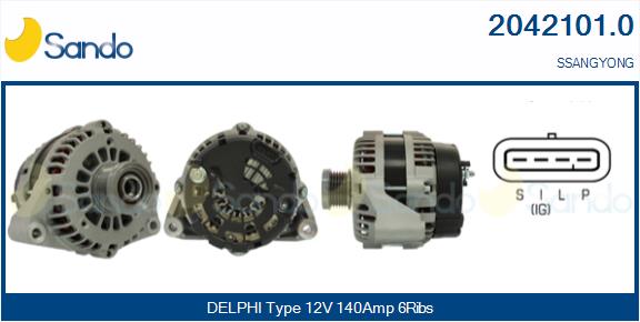 SANDO 2042101.0 Alternatore